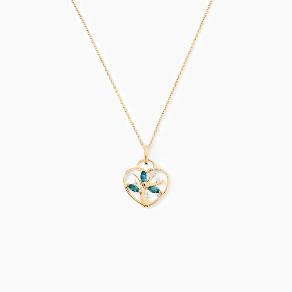 Pendentif Baylee Or Jaune Topaze Oxyde De Zirconium