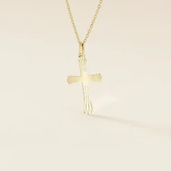 Pendentif Benny Croix Ciselee Or Jaune|Marc Orian