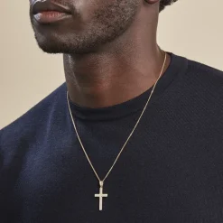 Pendentif Benny Croix Ciselee Or Bicolore|Marc Orian Outlet