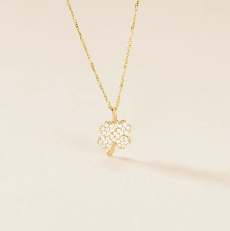 Pendentif Brewal Or Jaune Oxydes De Zirconium