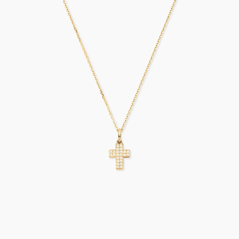 Pendentif Canice Croix Or Jaune Oxyde De Zirconium|Marc Orian Sale