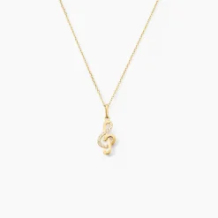 Pendentif Caprais Or Jaune Oxydes De Zirconium