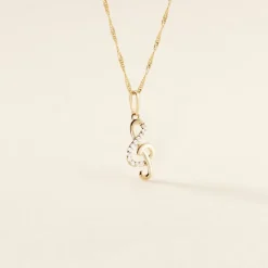 Pendentif Caprais Or Jaune Oxydes De Zirconium