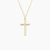 Pendentif Casey Croix Or Bicolore