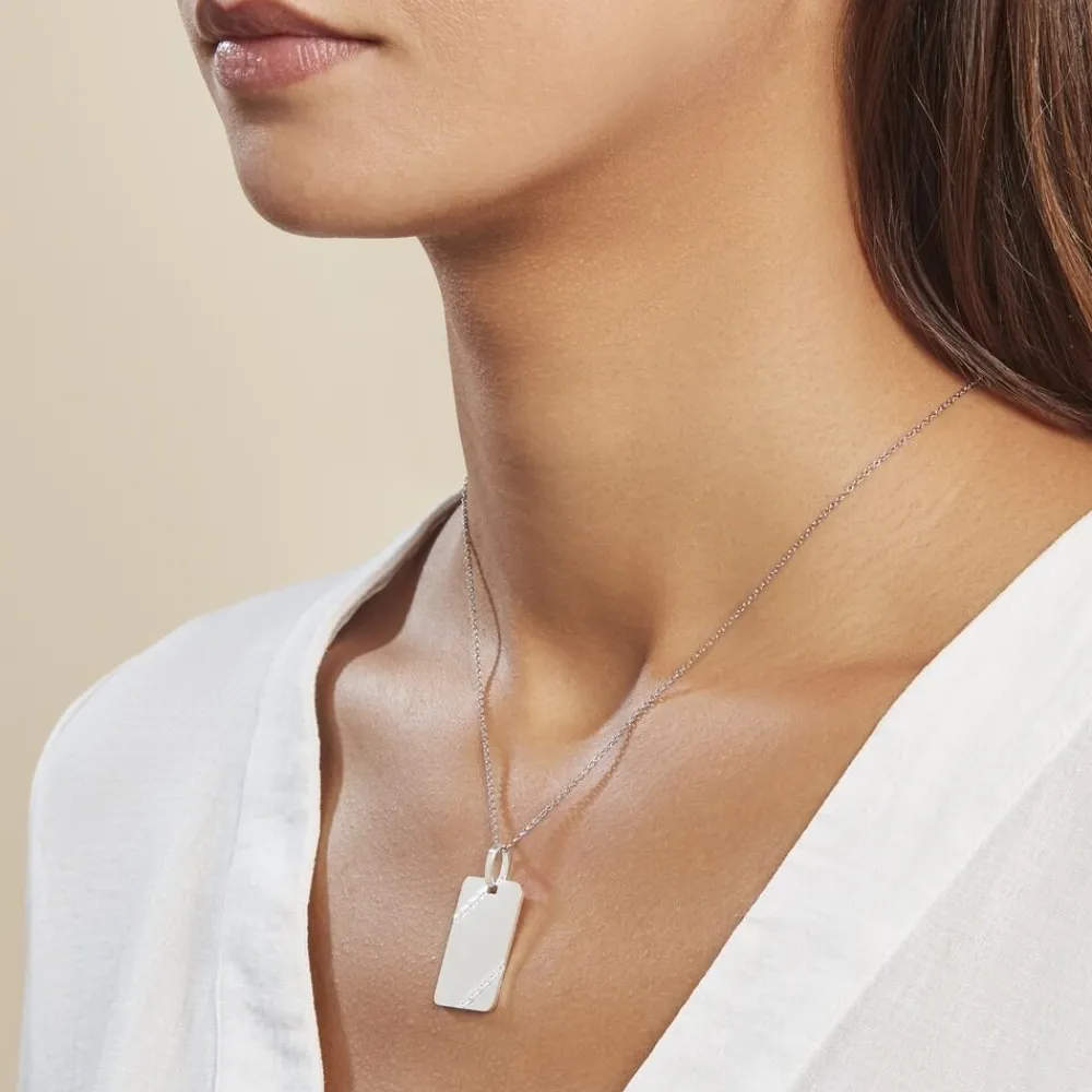 Pendentif Ceren Argent Blanc|Marc Orian Best