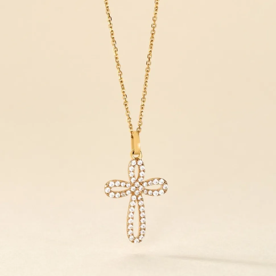 Pendentif Chastity Or Jaune Oxyde De Zirconium