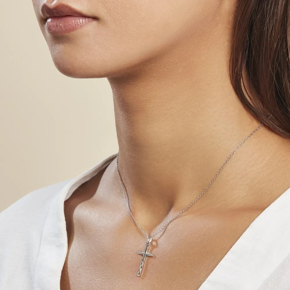 Pendentif Desilia Ciselée Argent Blanc|Marc Orian Sale