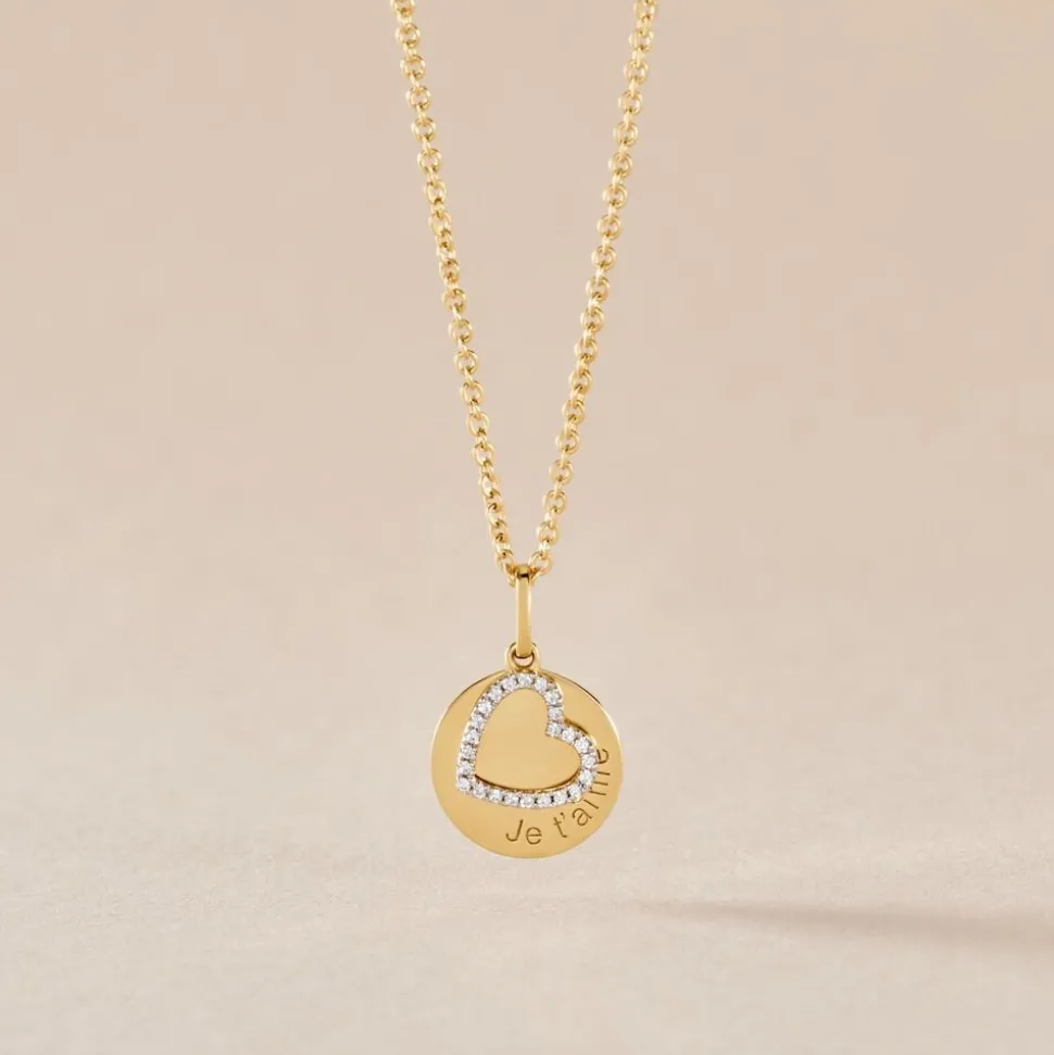 Pendentif Dezirinda Or Jaune Oxyde De Zirconium