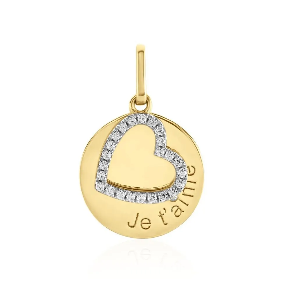 Pendentif Dezirinda Or Jaune Oxyde De Zirconium