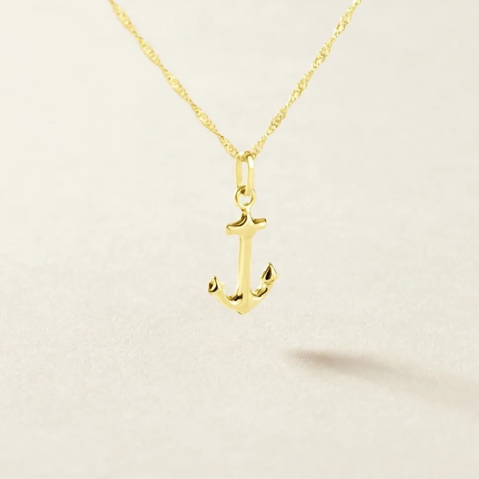 Pendentif Edouarda Ancre Or Jaune