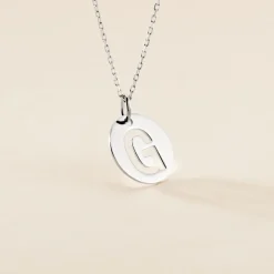 Pendentif Elio G Argent Blanc|Marc Orian Discount