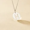 Pendentif Elio H Argent Blanc|Marc Orian New