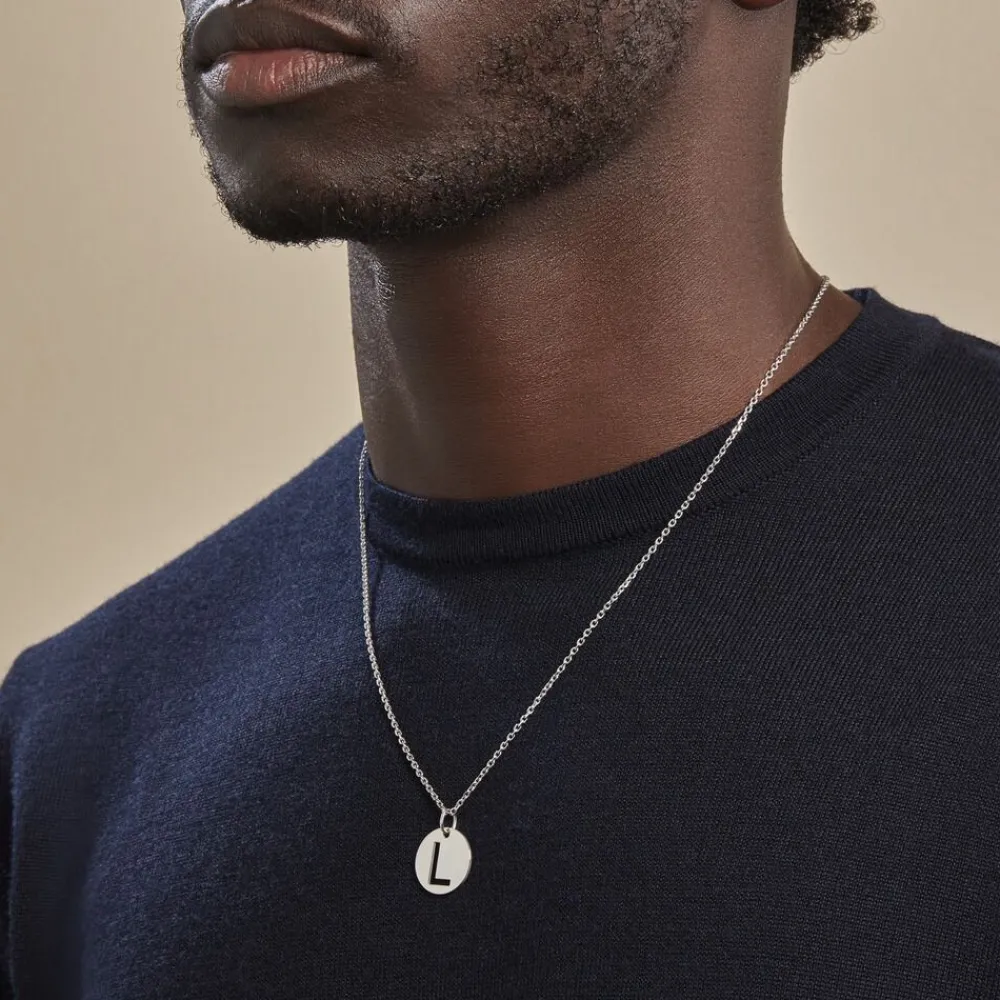 Pendentif Elio L Argent Blanc|Marc Orian New