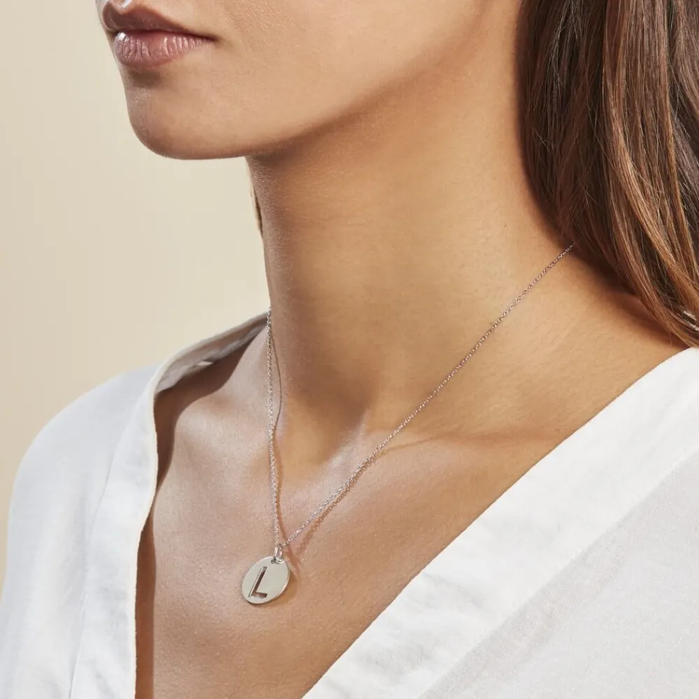Pendentif Elio L Argent Blanc|Marc Orian New