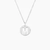 Pendentif Elio M Argent Blanc
