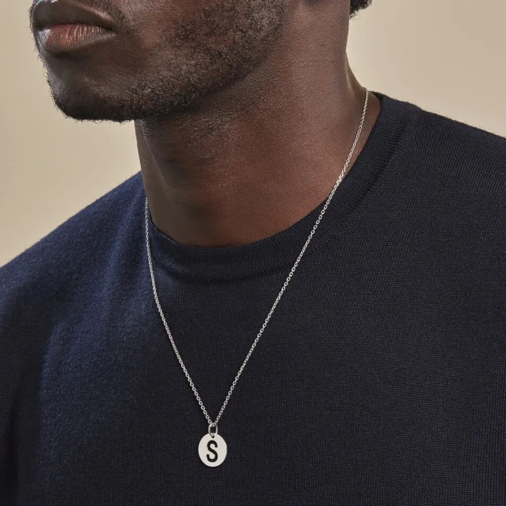 Pendentif Elio S Argent Blanc|Marc Orian Best