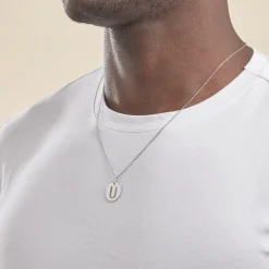 Pendentif Elio U Argent Blanc|Marc Orian Outlet