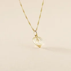 Pendentif Eudocie Coeur Lettre Or Jaune