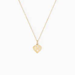Pendentif Eudocie Coeur Lettre Or Jaune