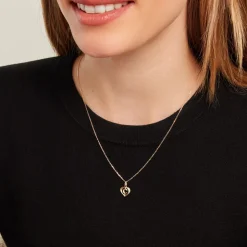 Pendentif Eudocie Coeur Lettre Or Jaune