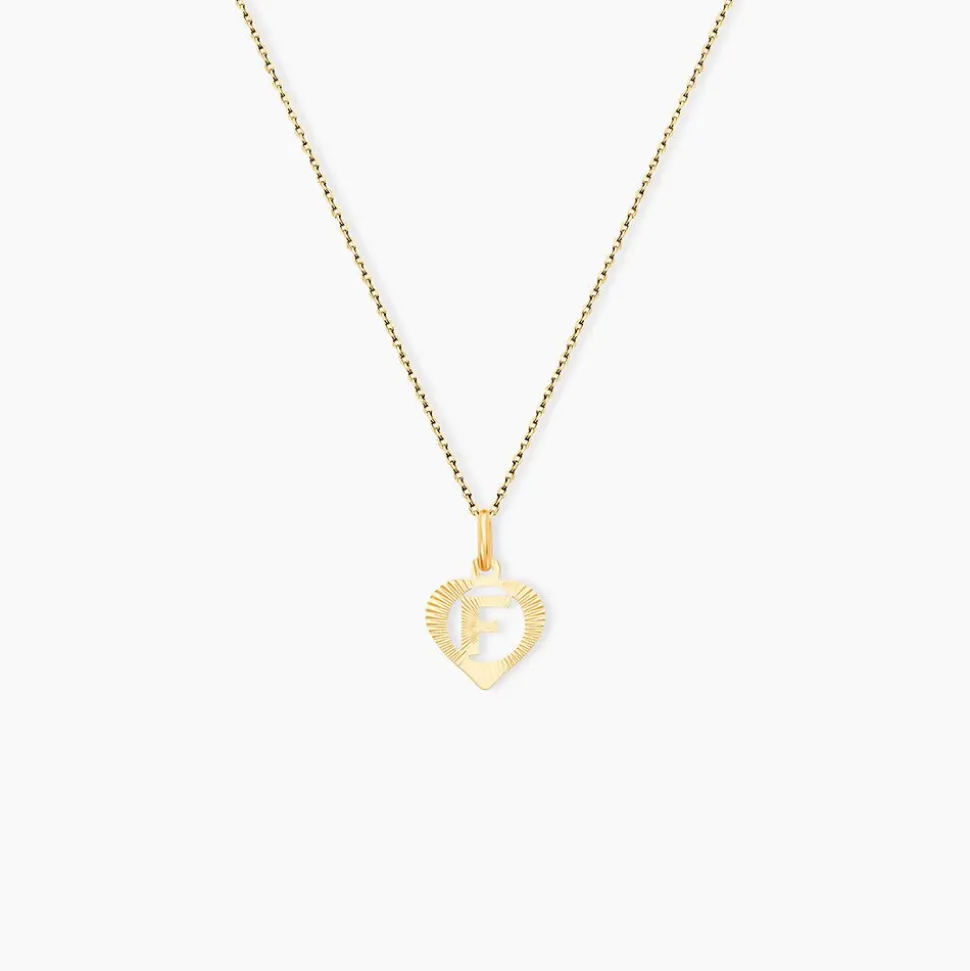 Pendentif Eudocie Coeur Lettre Or Jaune