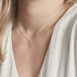 Pendentif Eudocie Coeur Lettre Or Jaune