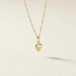 Pendentif Eudocie Coeur Lisse Or Jaune