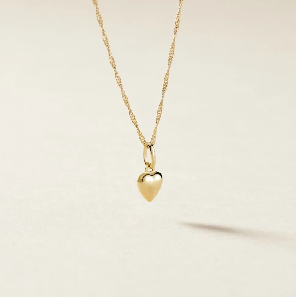 Pendentif Eudocie Coeur Lisse Or Jaune