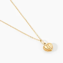 Pendentif Eudocie Coeur Stri Or Jaune