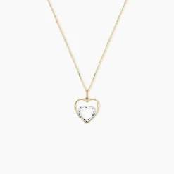 Pendentif Eudocie Double Coeurs Or Bicolore