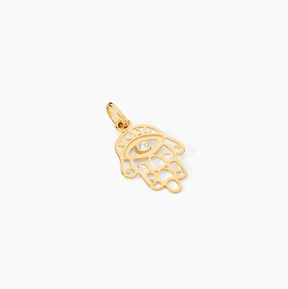 Pendentif Fathiyya Or Jaune Oxyde De Zirconium
