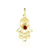 Pendentif Fatima Or Jaune Oxyde De Zirconium