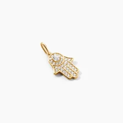 Pendentif Fatima Or Jaune Oxyde De Zirconium|Marc Orian Outlet