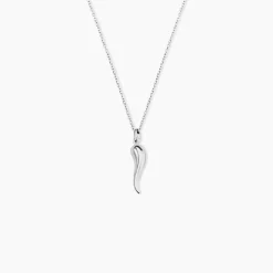Pendentif Felicette Corne Abondance Or Blanc