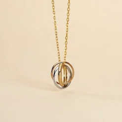Pendentif Ferdinanda Entrelace Or Tricolore