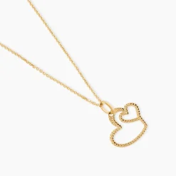 Pendentif Glady Coeurs Diamantes Or Jaune