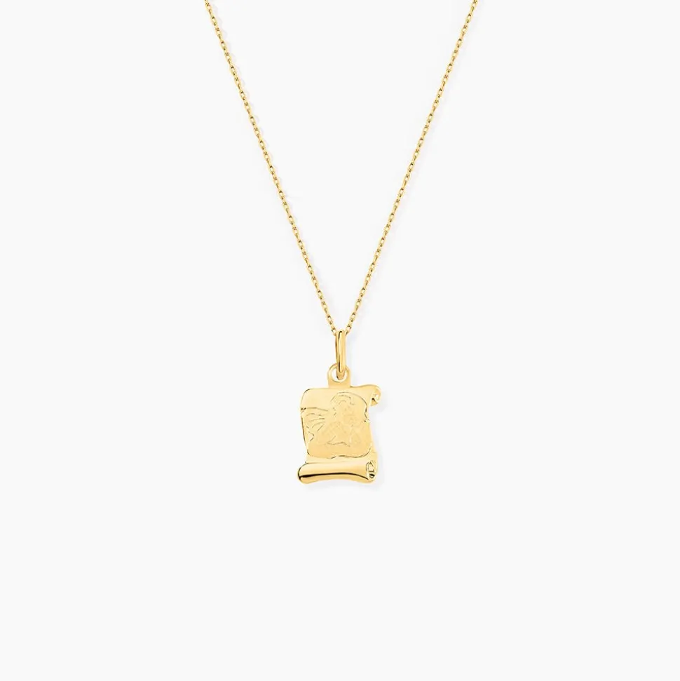 Pendentif Golda Ange Parchemin Or Jaune