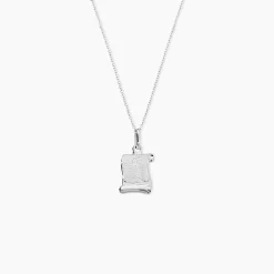 Pendentif Golda Ange Parchemin Or Blanc