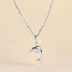 Pendentif Haizia Dauphin Or Blanc