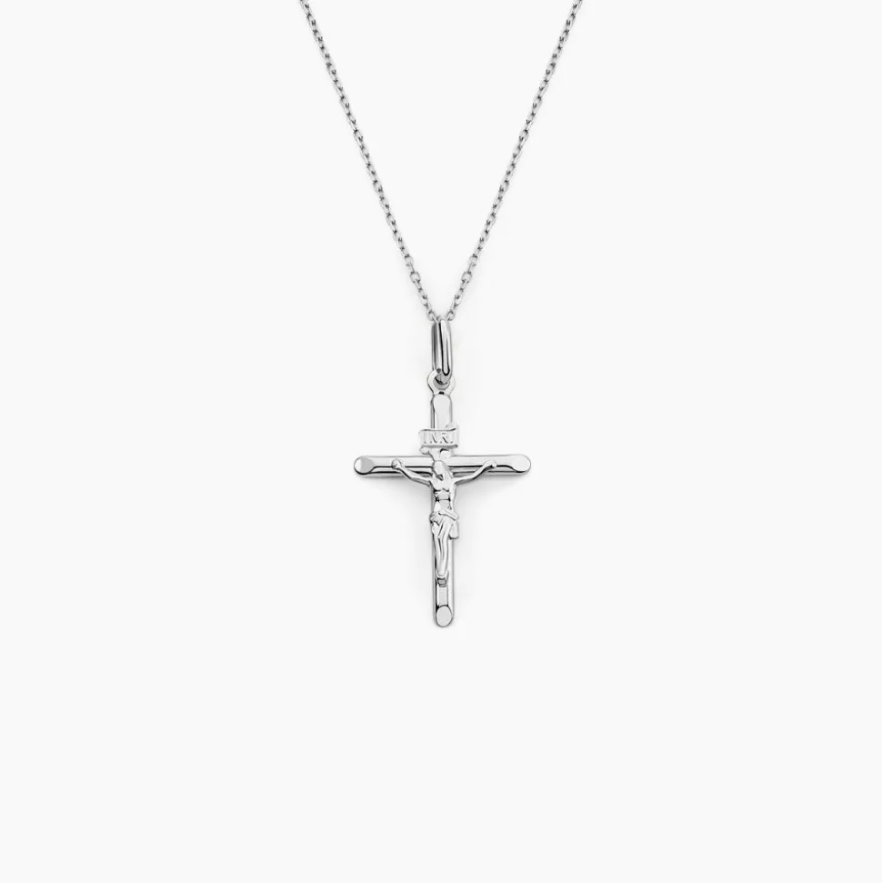 Pendentif Haley Croix Or Blanc