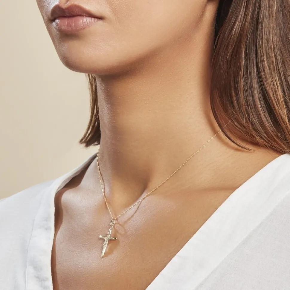 Pendentif Haley Croix Or Jaune