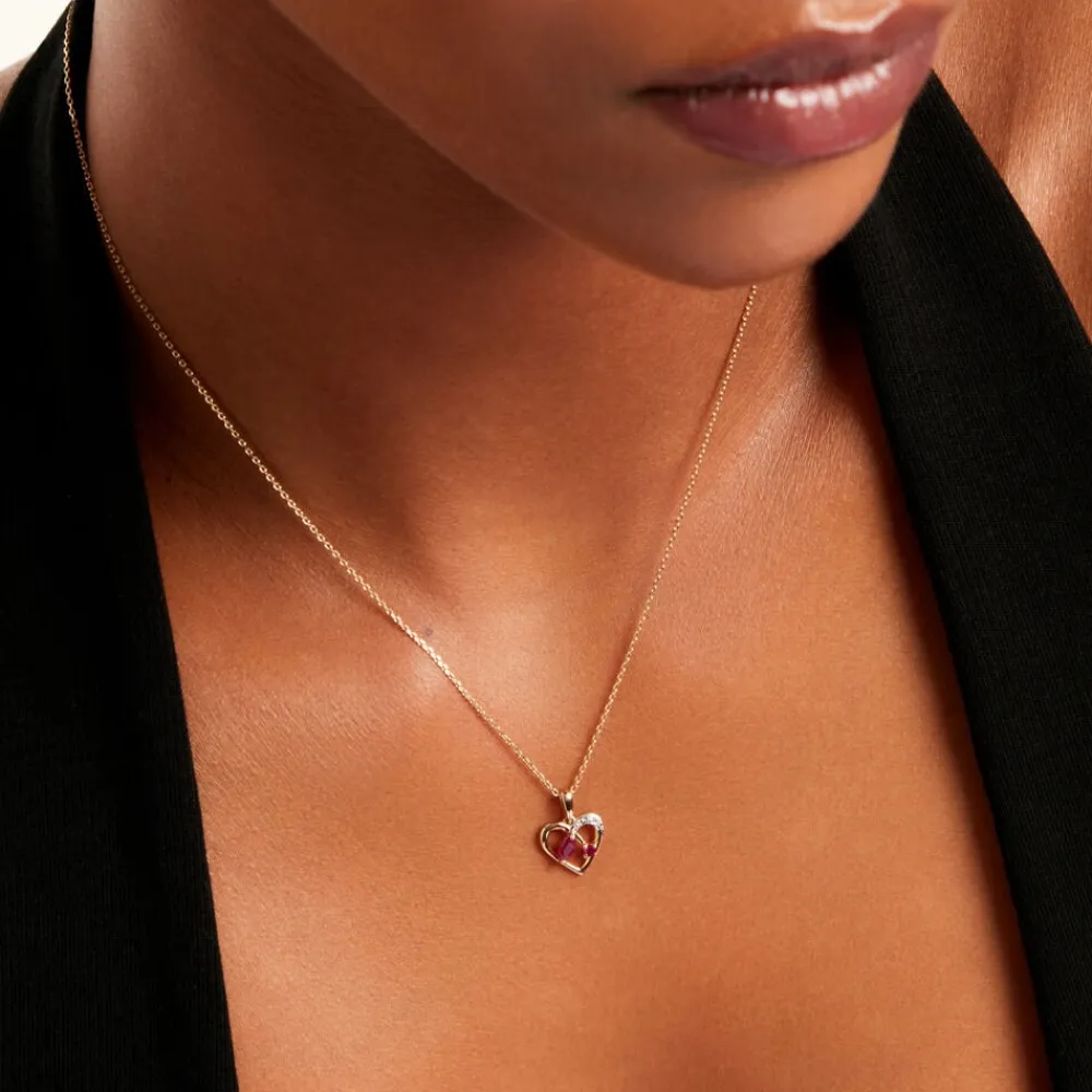 Pendentif Hallam Or Jaune Rubis Diamant|Marc Orian Best
