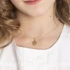 Pendentif Hallie Ange Dentelle Or Jaune