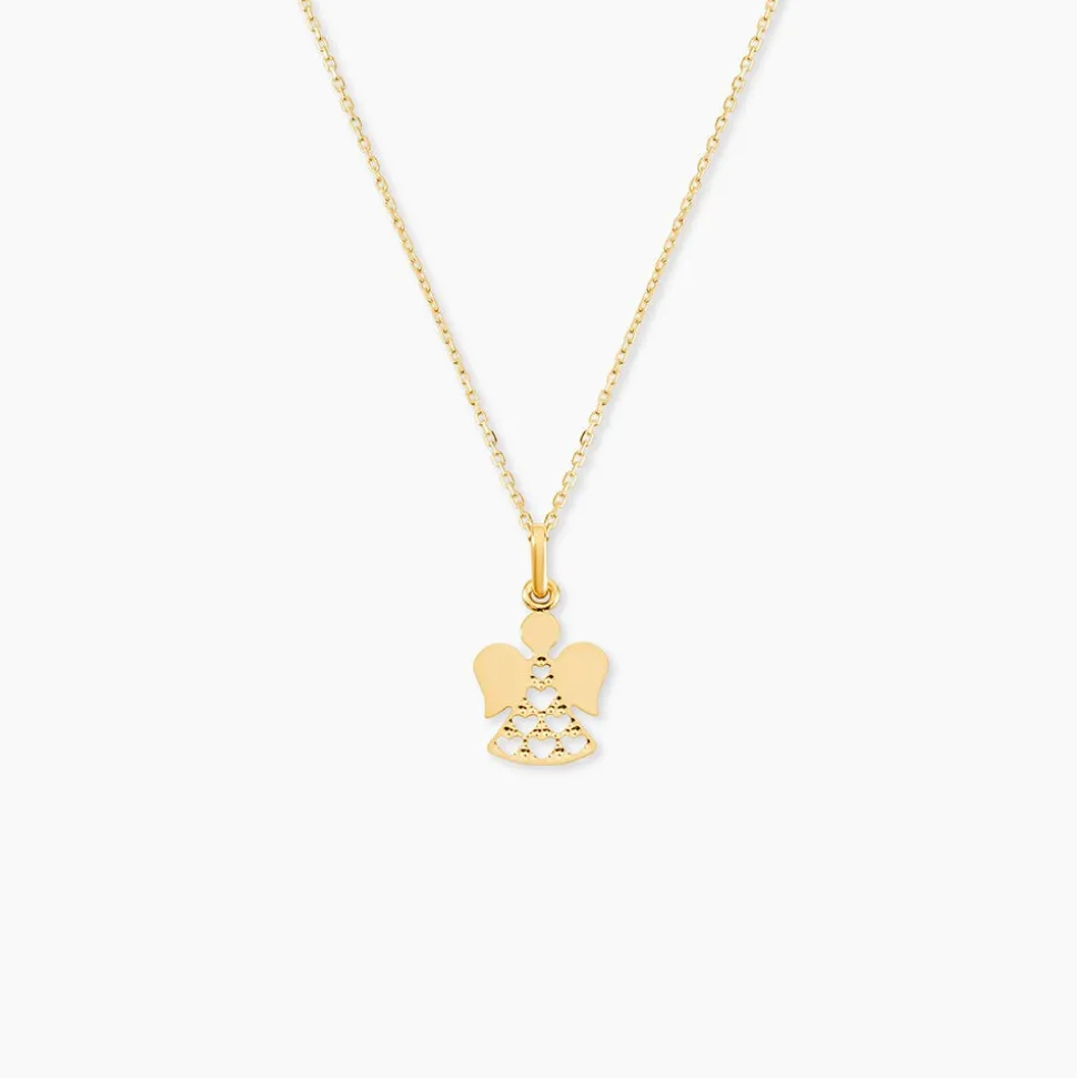 Pendentif Hallie Ange Dentelle Or Jaune