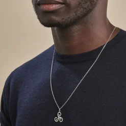 Pendentif Helge Argent Blanc|Marc Orian Online