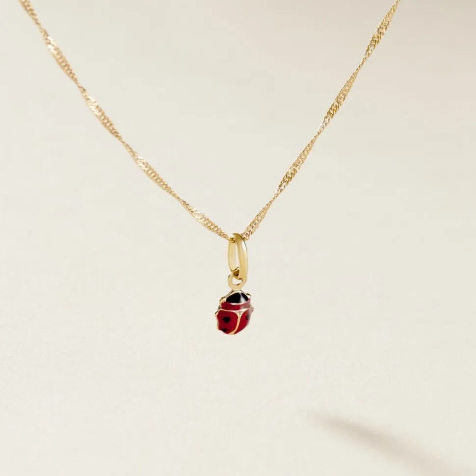 Pendentif Helidie Coccinelle Or Jaune