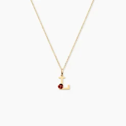 Pendentif Helidie Coccinelle Lettre Or Jaune