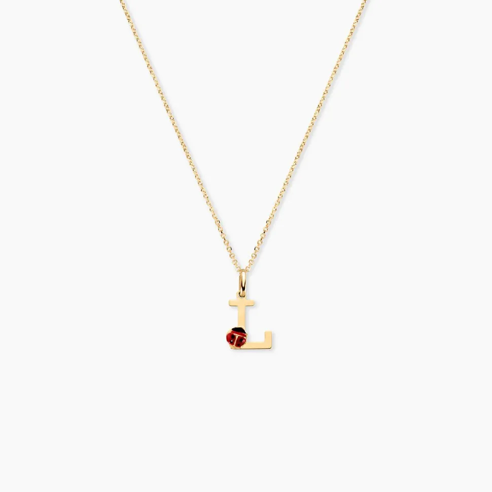 Pendentif Helidie Coccinelle Lettre Or Jaune