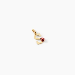 Pendentif Helidie Coccinelle Lettre Or Jaune