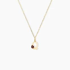 Pendentif Helidie Coccinelle Lettre Or Jaune